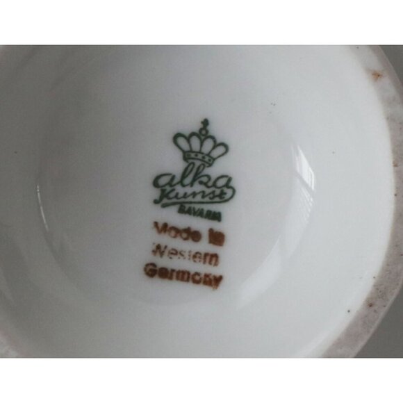 Vintage 1950 ALKA KUNST BAVARIA Porcelain Bud Vase French Poodle & Seal West Ger - Picture 7 of 7